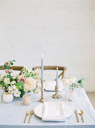 Modern Dusty Blue Whimsical Wedding Tabl